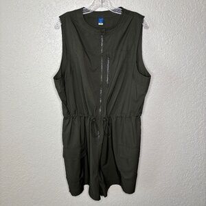 Old Navy Olive Green Short Utility Sleeveless Casual Jumpsuit Women's Si…